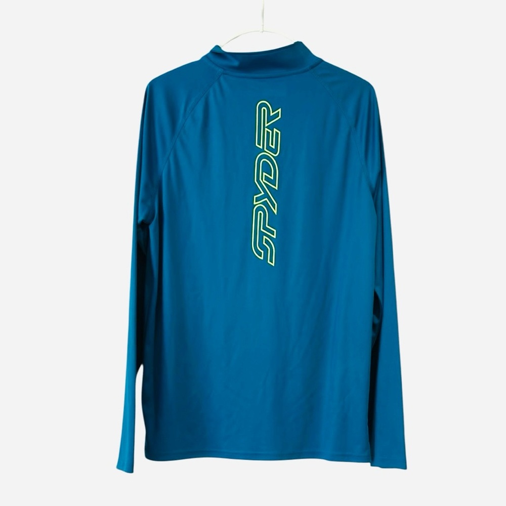 Spyder athletic shirt size Teal Long Sleeve Pullover - Picture 3 of 6